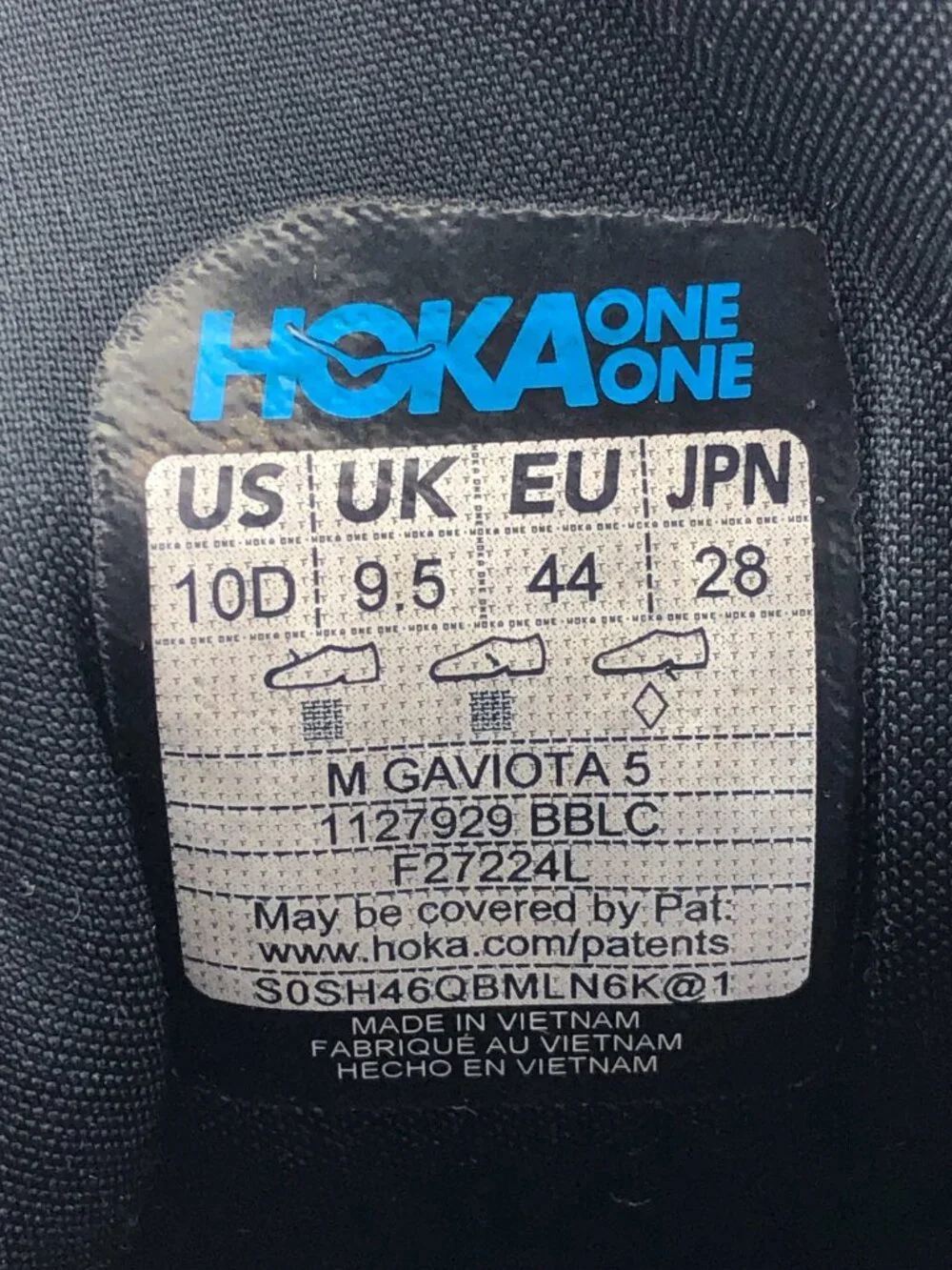 Hoka One One Gaviota 5 Road Running Shoes 10 D